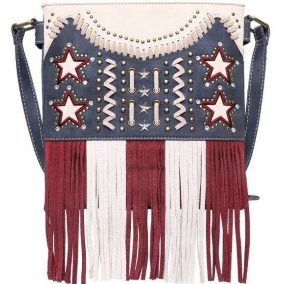 NWT Montana West Fringe Collection Conceal Carry Crossbody, Stars & Rhinestones - Picture 1 of 7
